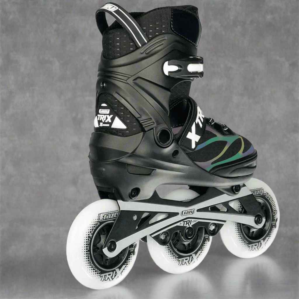 TRIX 3 Wheel Size Adjustable Inline Skates with LEDs - Crazy Skates