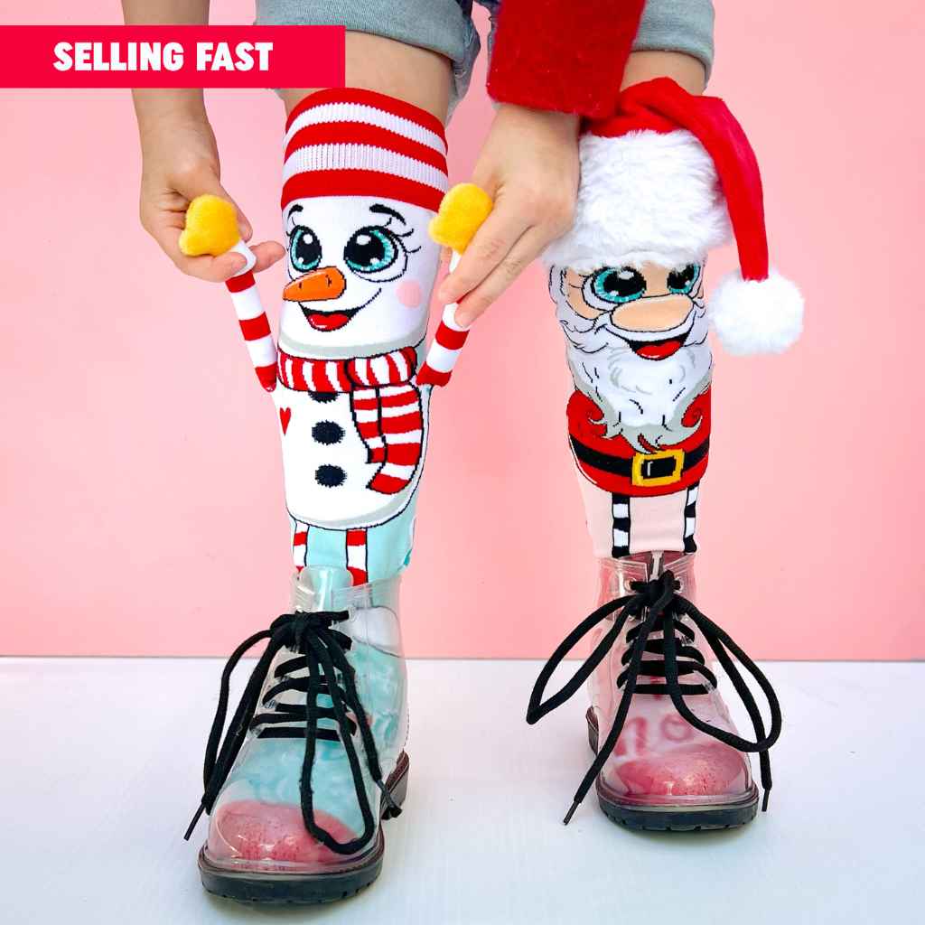 Santa & Snowman Crazy Socks - MADMIA