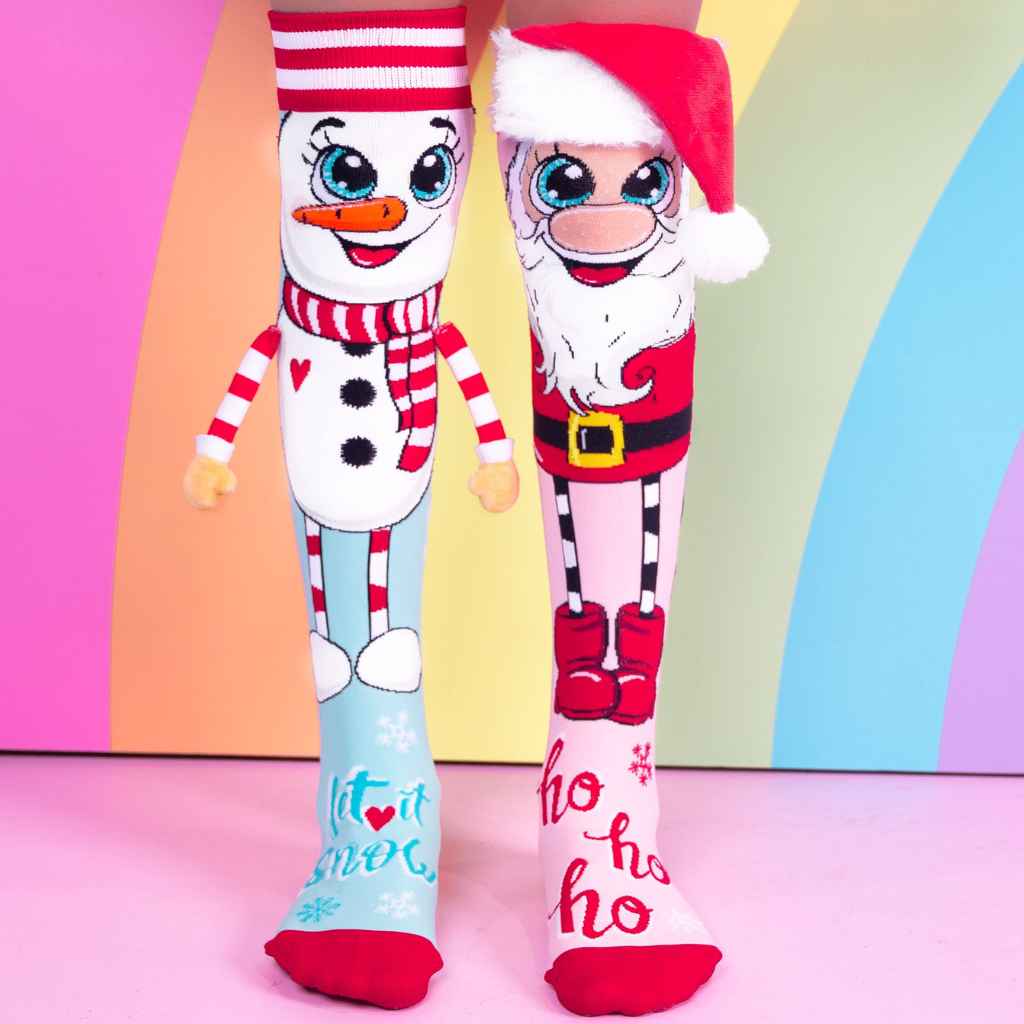 Santa & Snowman Crazy Socks - MADMIA