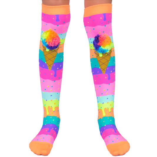 Icecream Pom Pom Socks Front - MADMIA