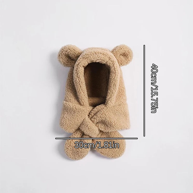 Kids-Cute-Warm-Scarf-Beanie-Bear-Hood-4