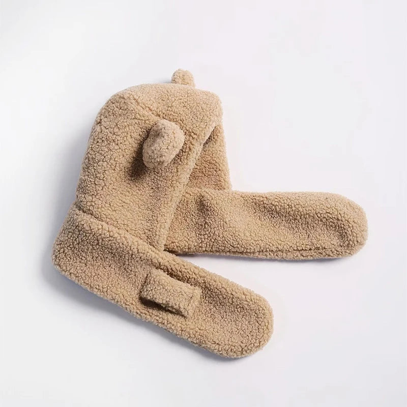 Kids-Cute-Warm-Scarf-Beanie-Bear-Hood-5