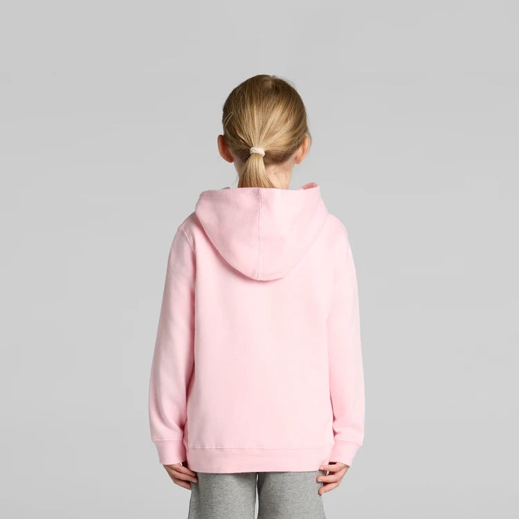 Kids Hoodie Pullover Pink on Girl Front