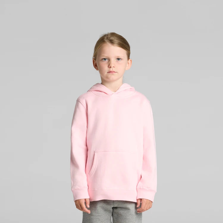 Kids Hoodie Pullover Pink on Girl Front On
