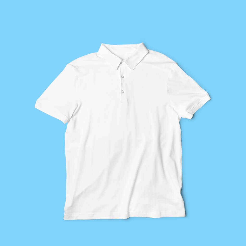 Mens Unisex White Pique Polo Blank