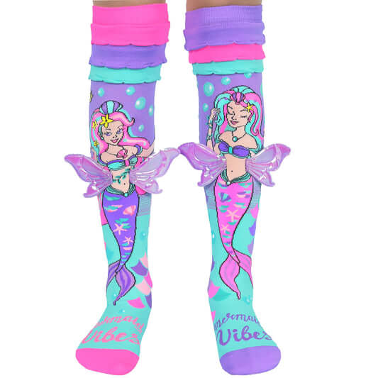 Mermaid Vibes Socks Front - MADMIA