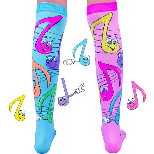 Music Notes Socks Back - MADMIA