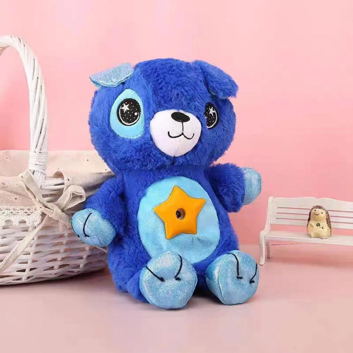 Star Projector Night Light Plush Animal Doll Toy