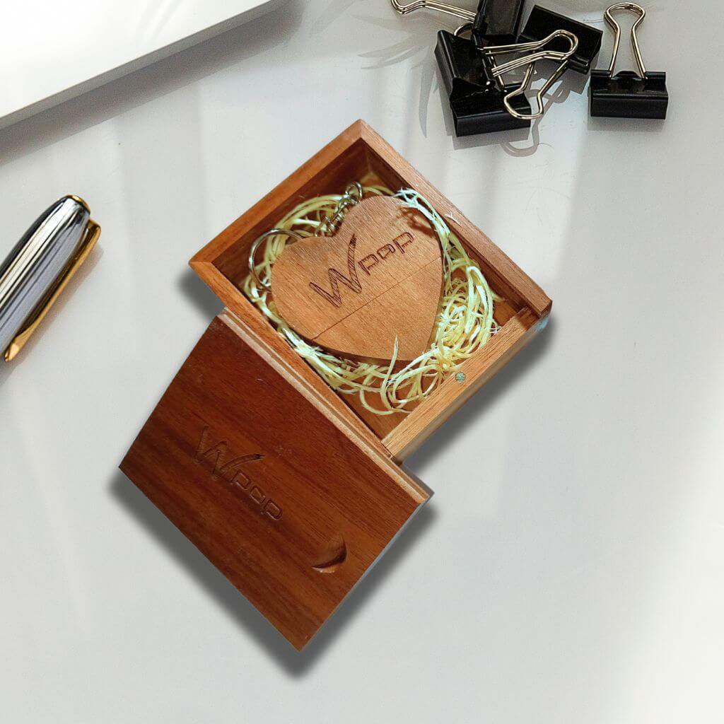 Heart Shaped USB Stick Keyring