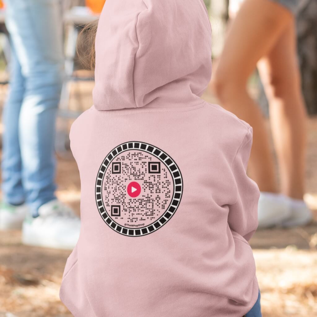 Unicorn BFF Hoodie Back with QR code