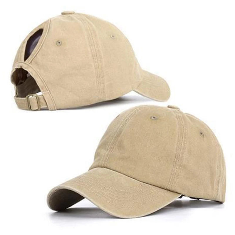 Vintage-Ponytail-Bun-Baseball-Caps
