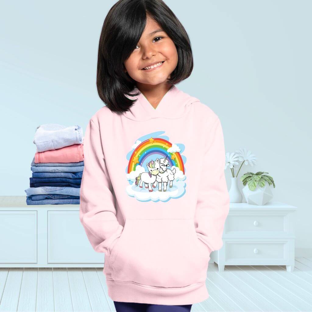 Big Kids' BFF Unicorn & Lambicorn Fleece Hoodie