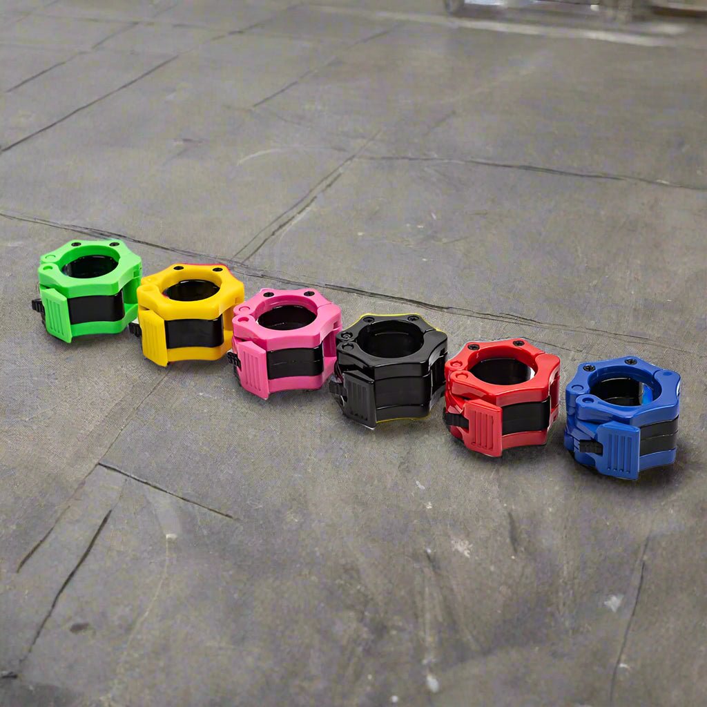 Barbell Collars Clamps 2.5cm (2pcs) Spin Lock for Weightlifting - The WPop Shop