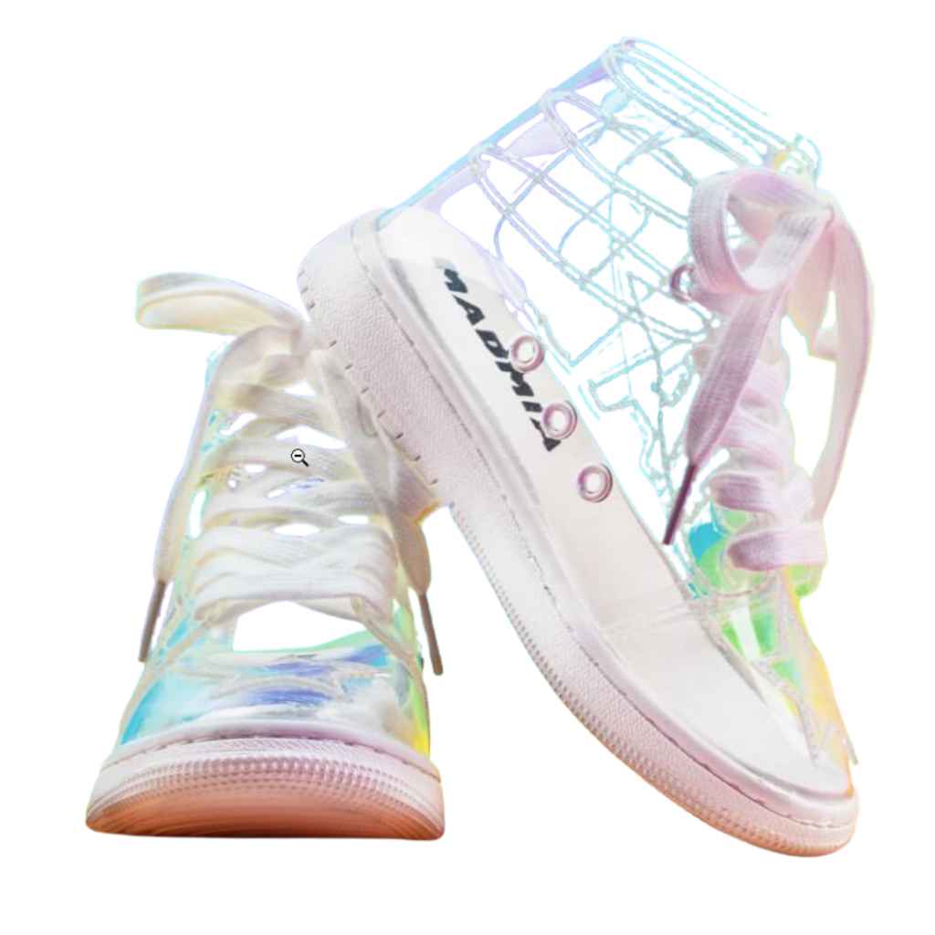 Bubble Star Sneaks Transparent Clear Boots - MADMIA