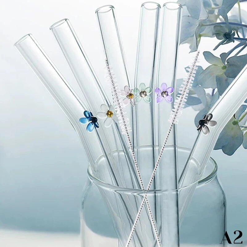 High Borosilicate Glass Drinking Straws and Brushes - The WPop Shop