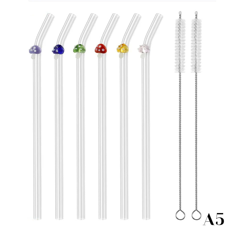 High Borosilicate Glass Drinking Straws and Brushes - The WPop Shop