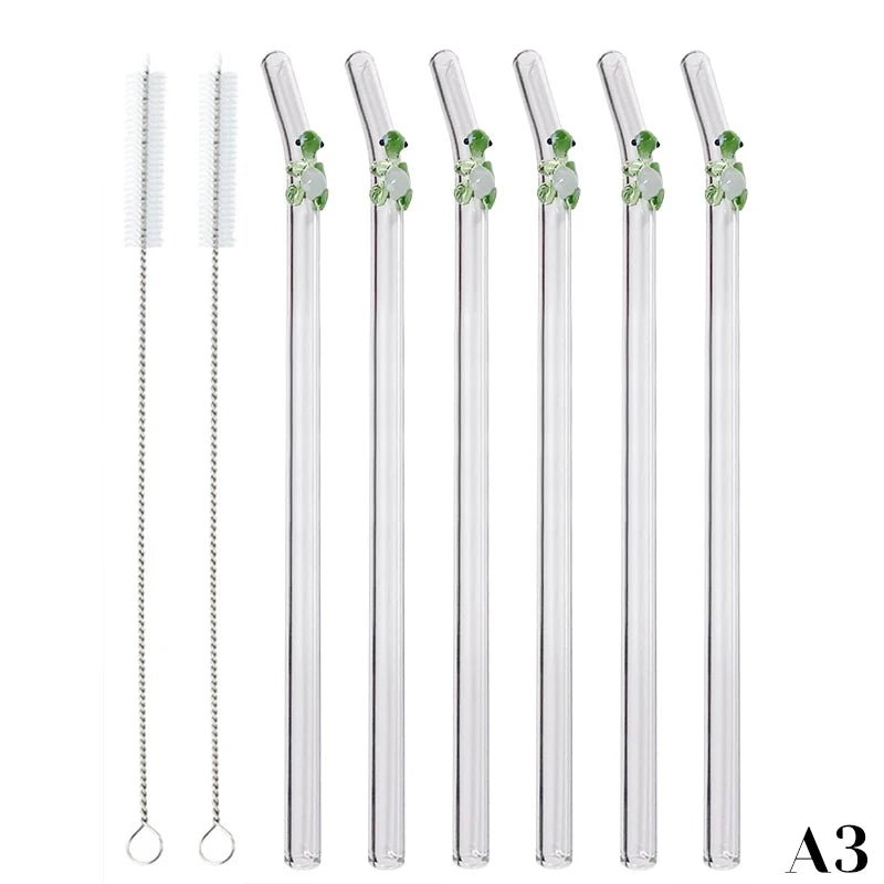 High Borosilicate Glass Drinking Straws and Brushes - The WPop Shop