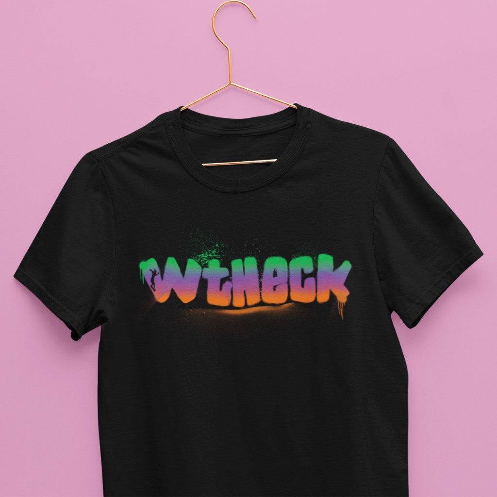 Kids T-Shirt Black Front WT Heck Skater Girl