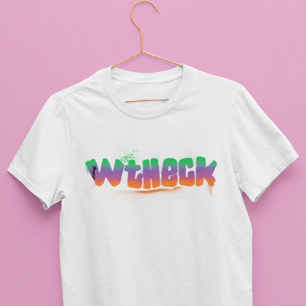 Kids T-Shirt White Front WT Heck Skater Girl