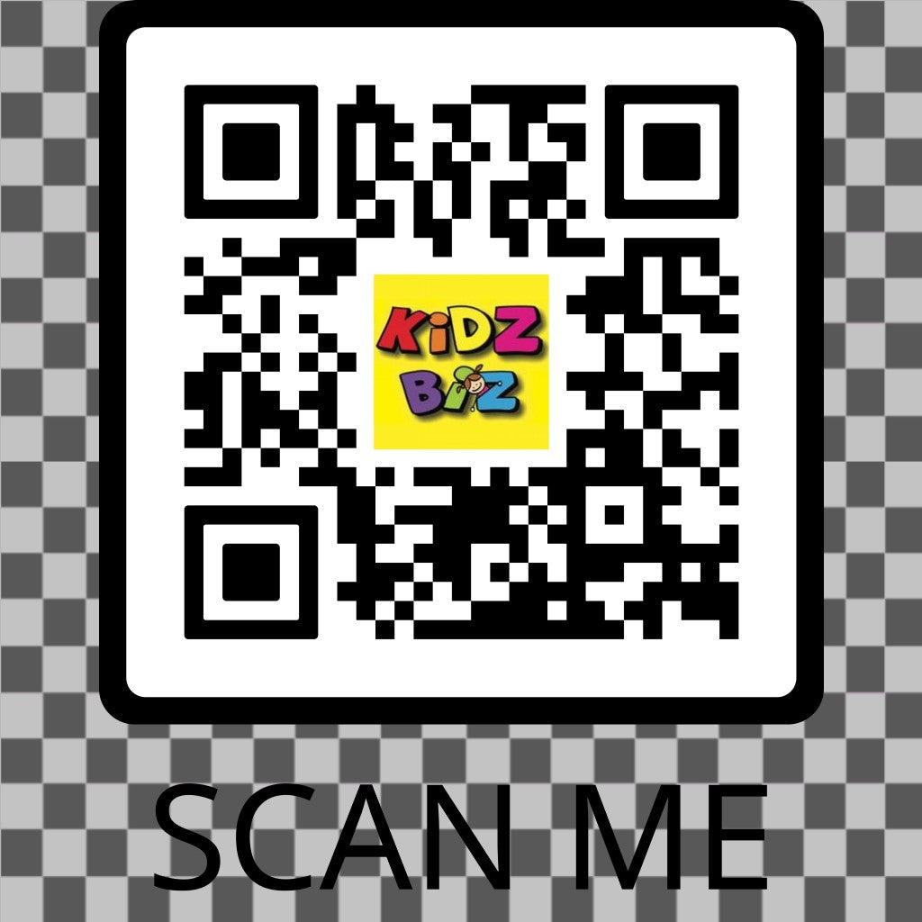 Kidz Biz QR Code to Website on Transparency Pattern