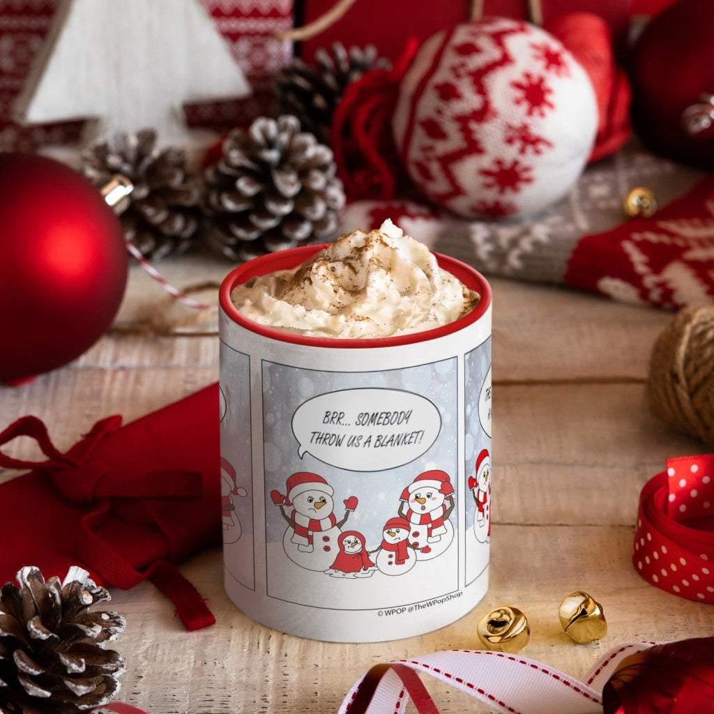 Snowman Cartoon Mug Center with Decorations