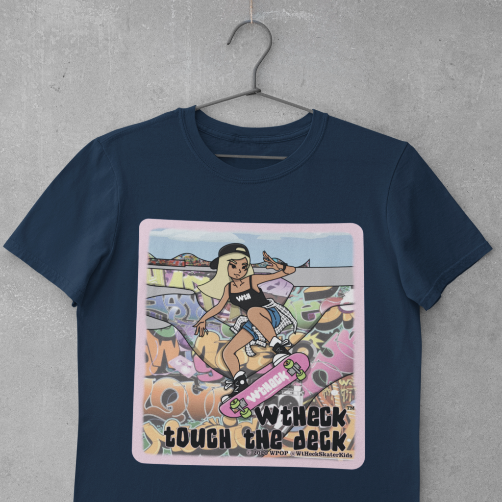 Wt Heck Skater GirlT Shirt NavyBlue