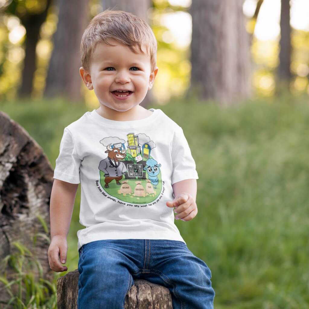 Baa Baa Blue Sheep Nursery Rhyme T-Shirt - The WPop Shop