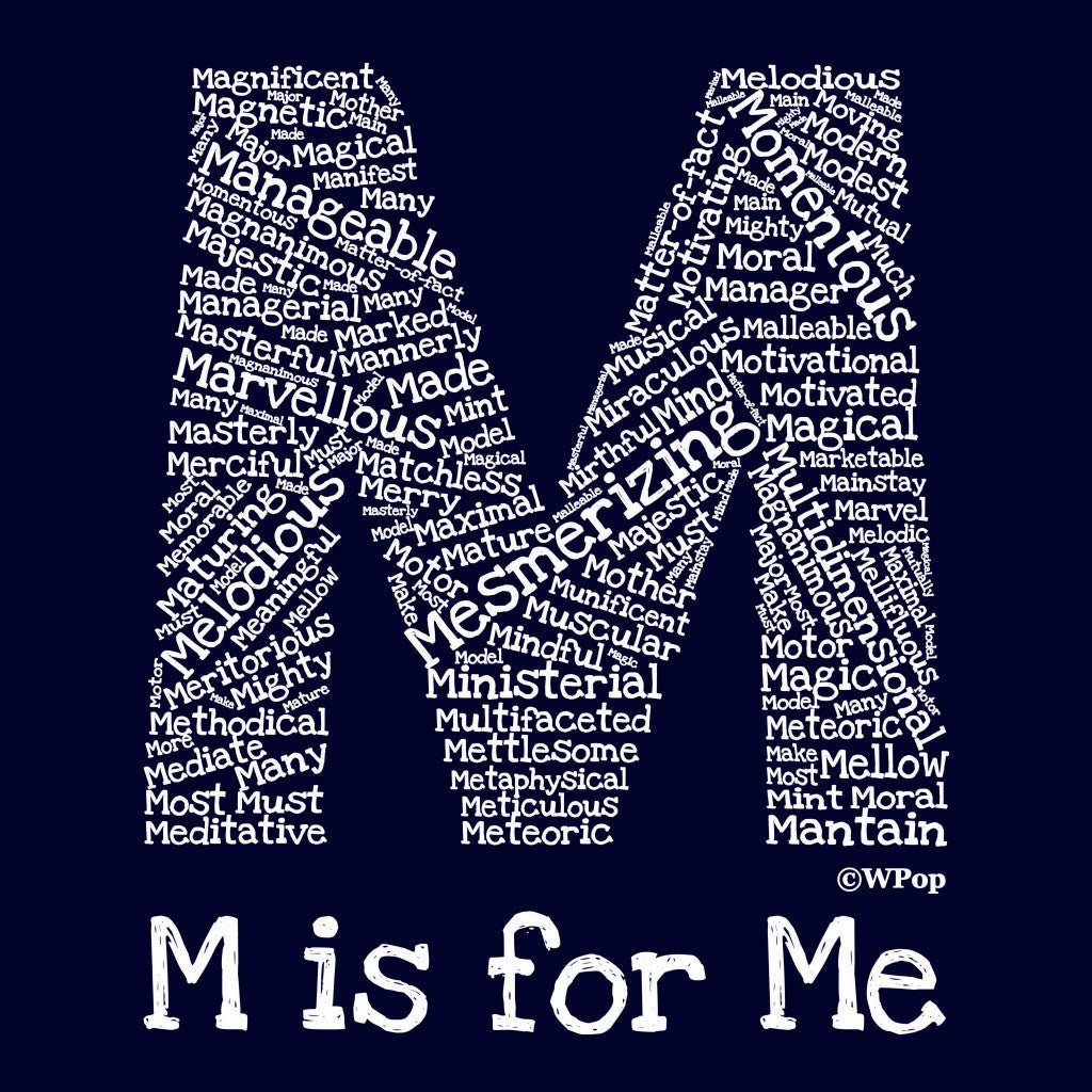 Letter T-Shirt with Positive words - The WPop Shop
