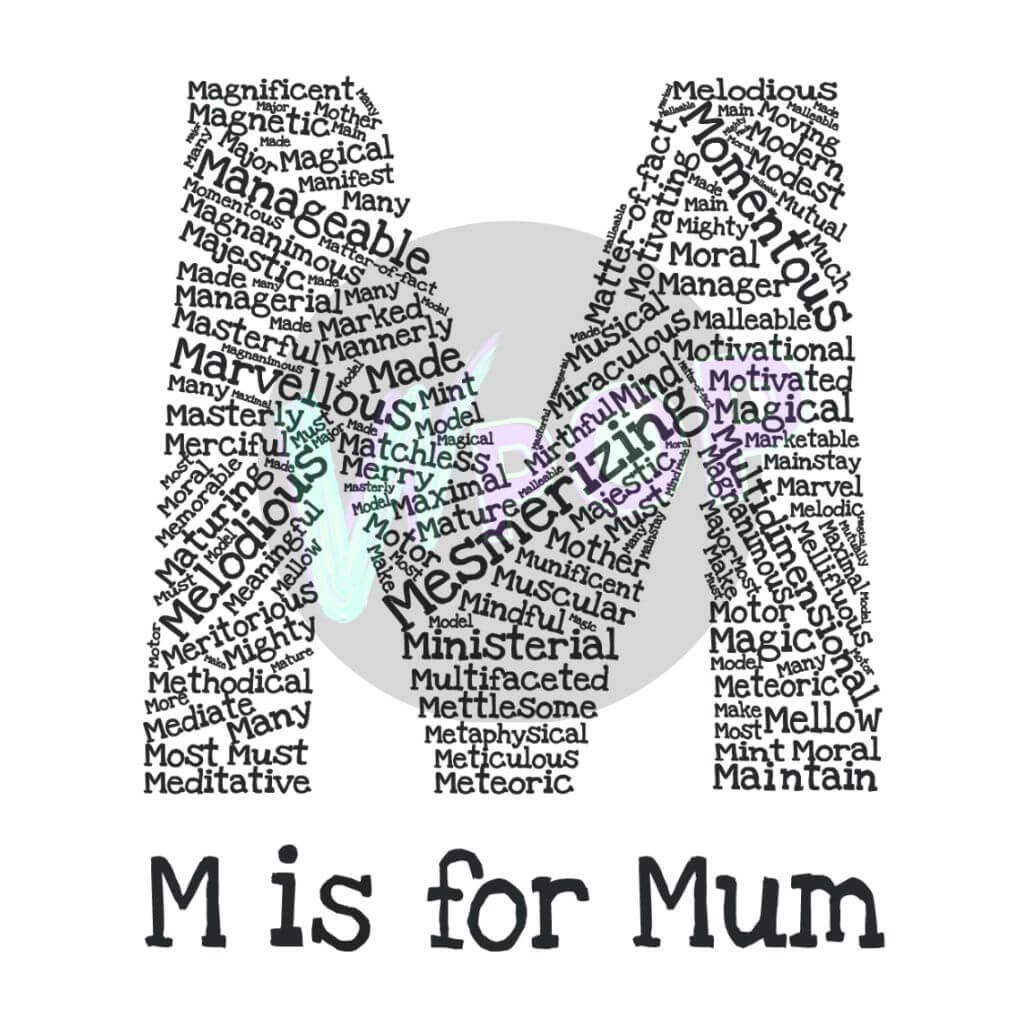 "M is for Mum" Slim Fit T-Shirt - The WPop Shop