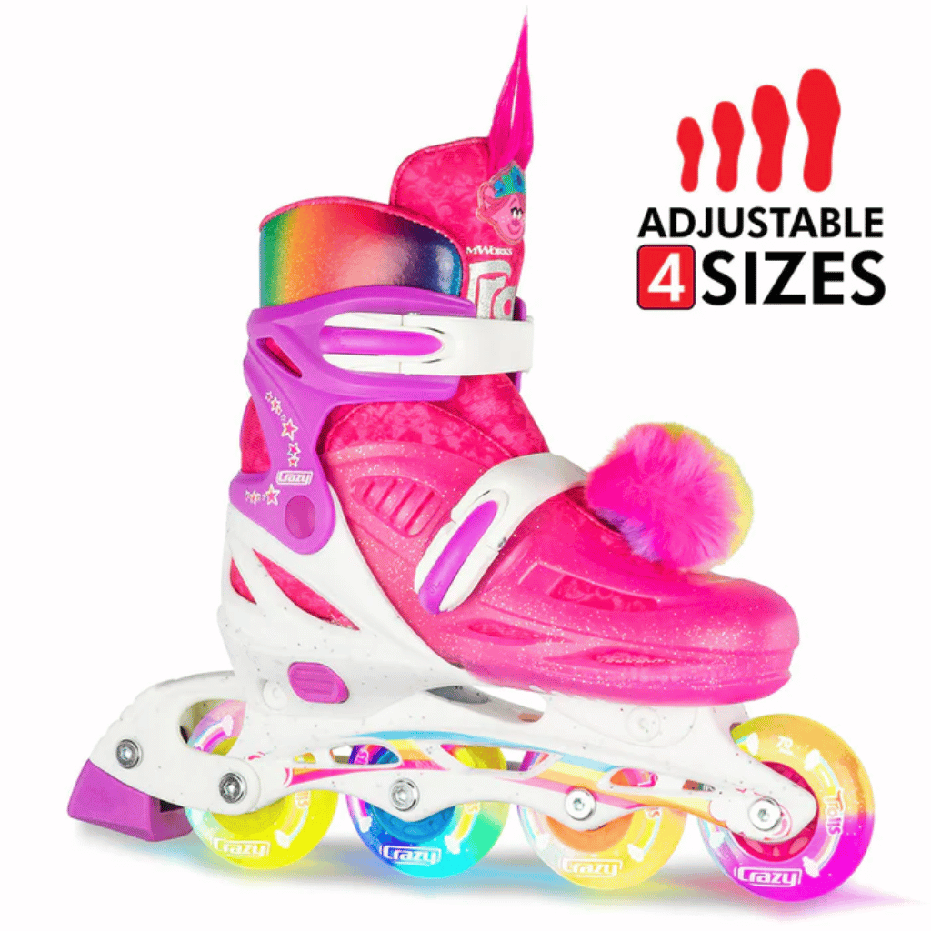 TROLLS Size Adjustable Inline Skates - Crazy Skates