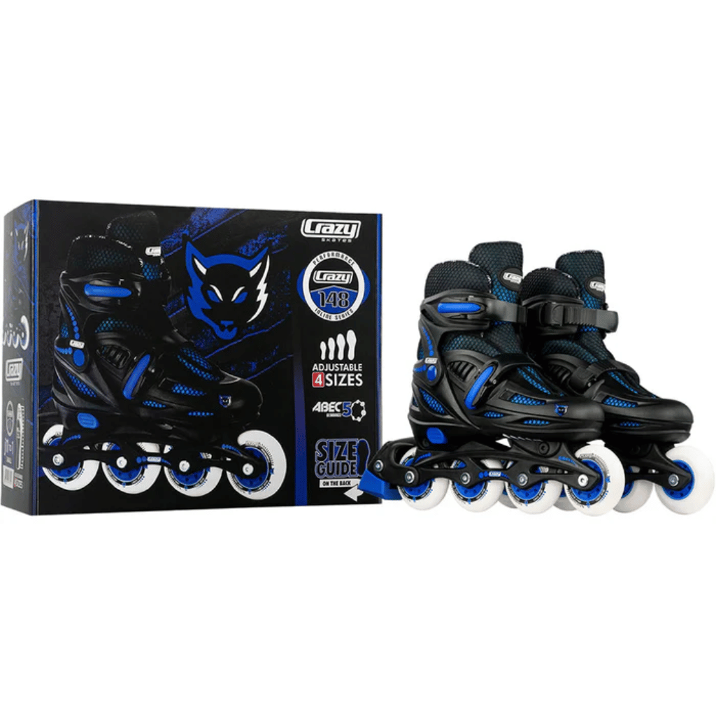 One Four Eight (148) Size Adjustable Inline Skates - Crazy Skates