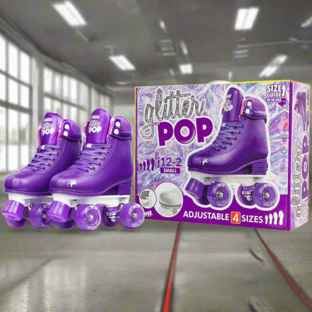 GLITTER POP Size Adjustable Rollerskates - Crazy Skates