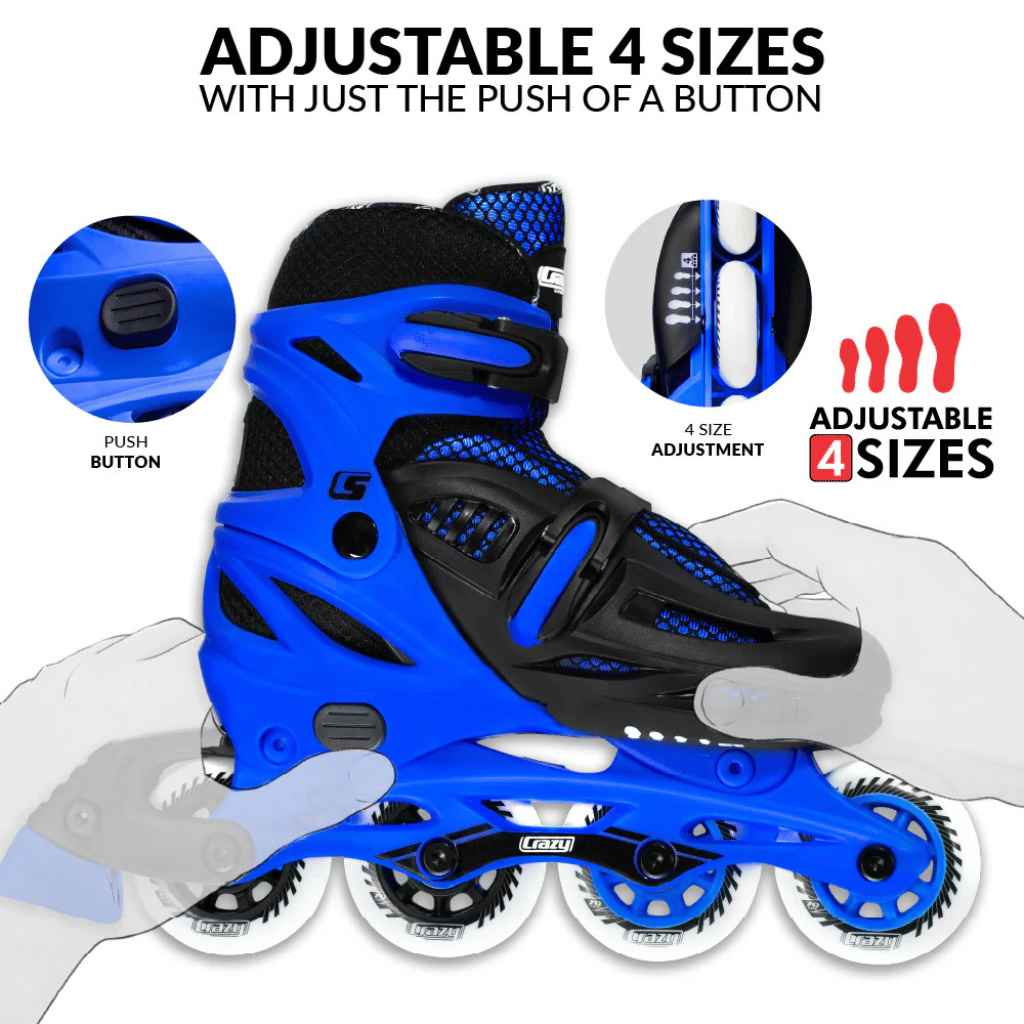 BLADE Size Adjustable Inline Skates - Crazy Skates