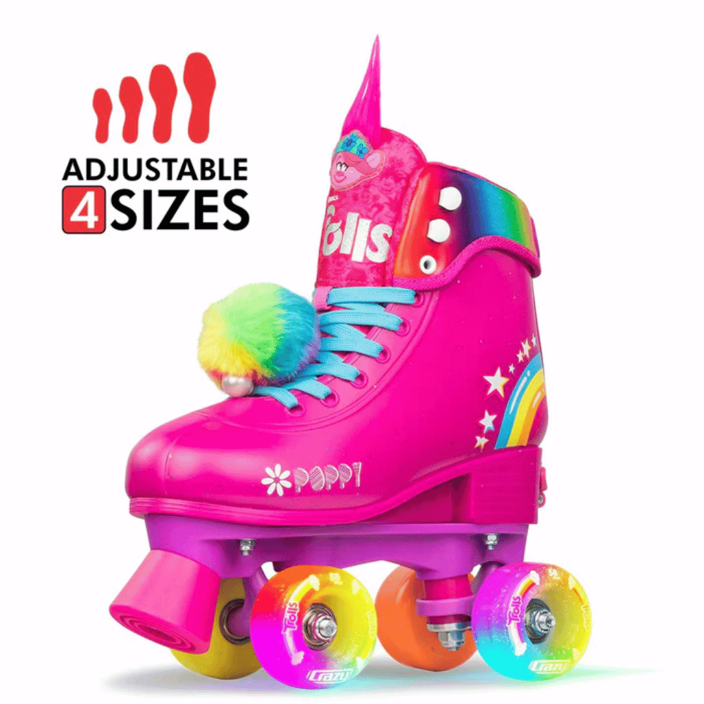 TROLLS Size Adjustable Rollerskates - Crazy Skates