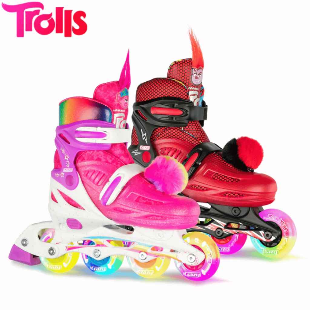 TROLLS Size Adjustable Inline Skates - Crazy Skates