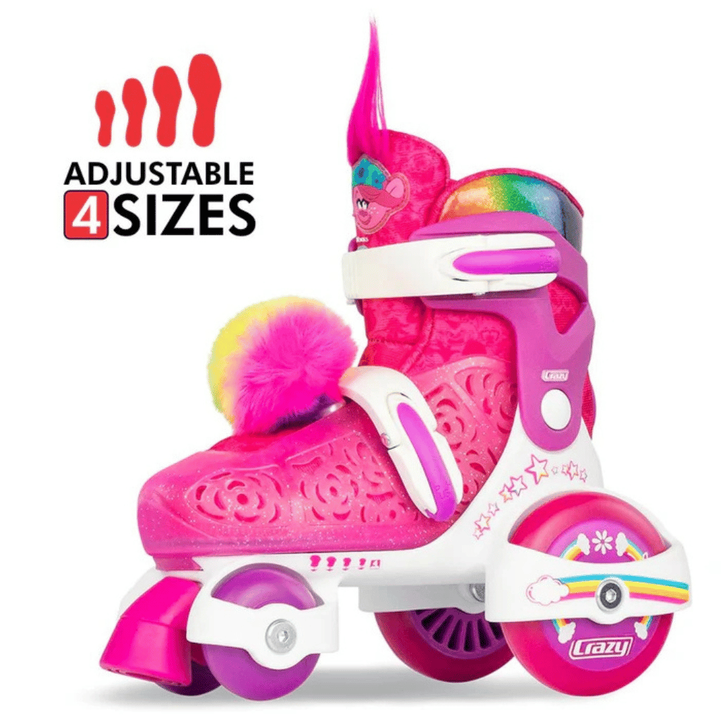 TROLLS Size Adjustable Klip Klop Skates - Crazy Skates