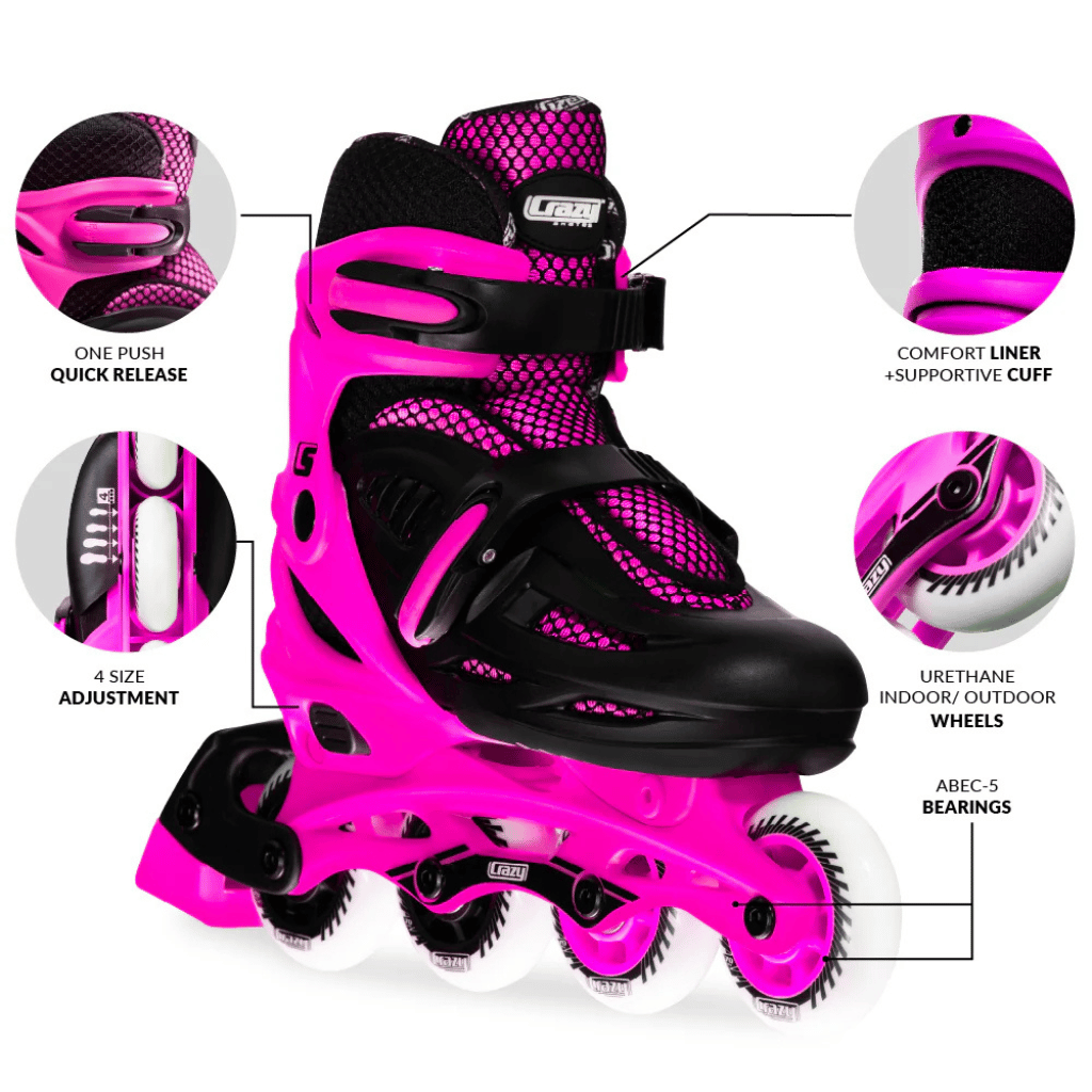 BLADE Size Adjustable Inline Skates - Crazy Skates