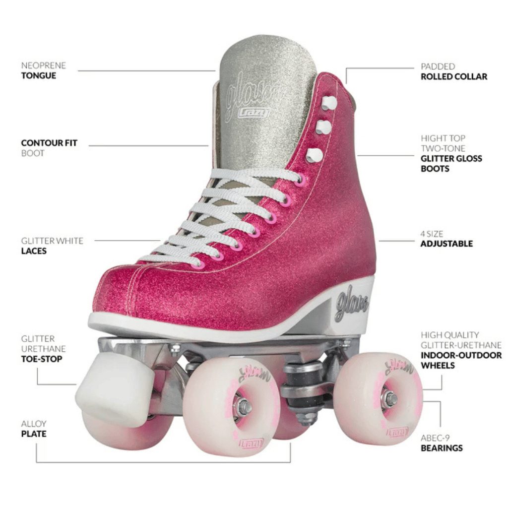 GLAM Size Adjustable Rollerskates - Crazy Skates
