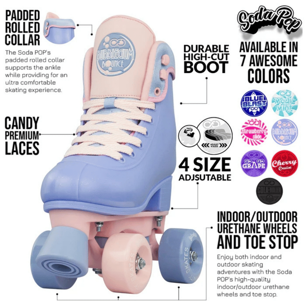 SODA POP Size Adjustable Rollerskates - Crazy Skates