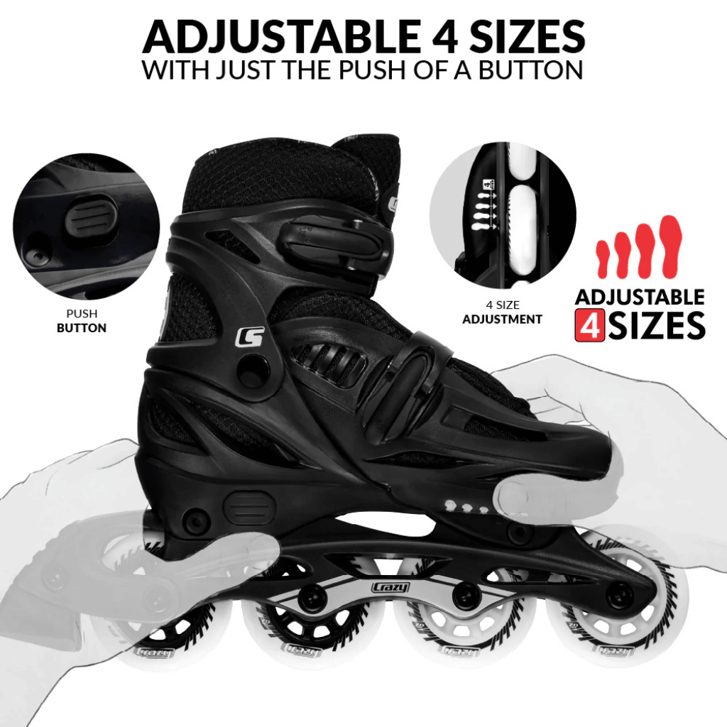 BLADE Size Adjustable Inline Skates - Crazy Skates