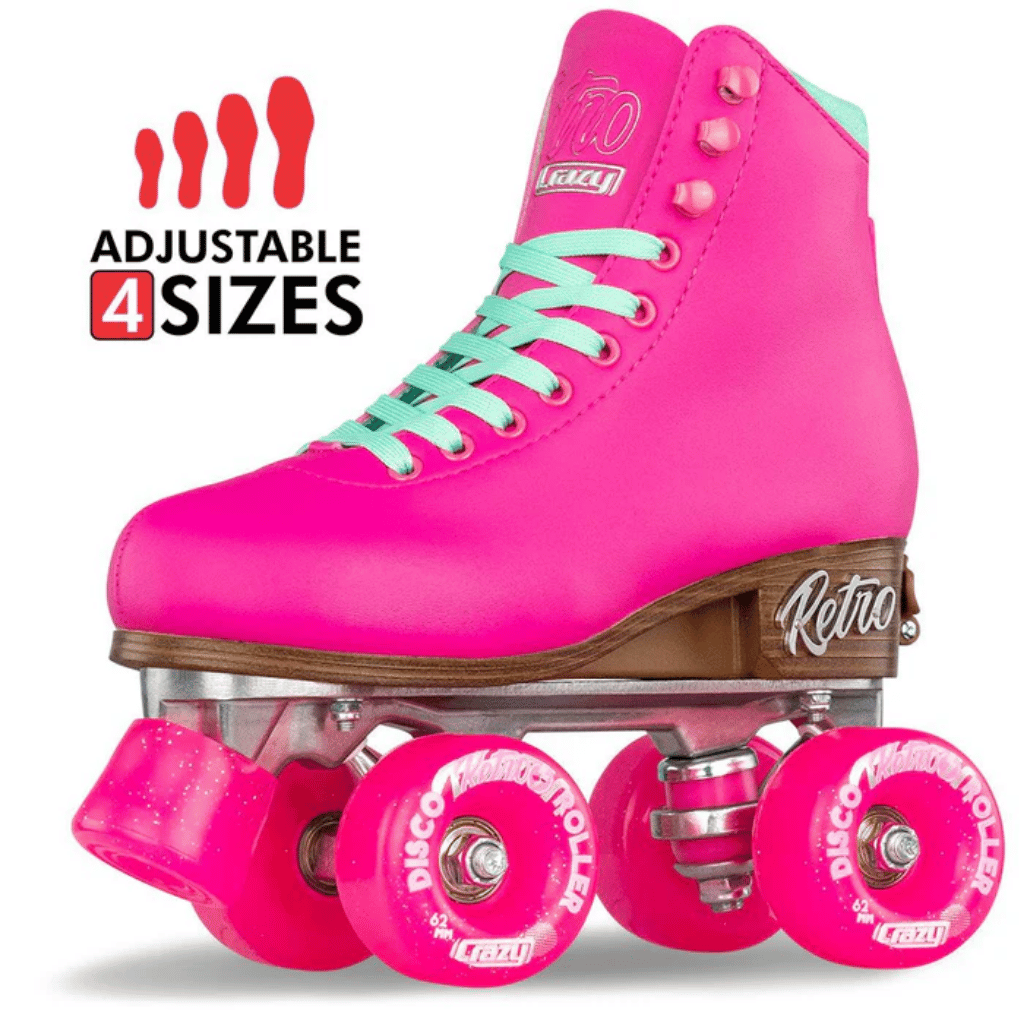 Retro Size Adjustable Rollerskates - Crazy Skates