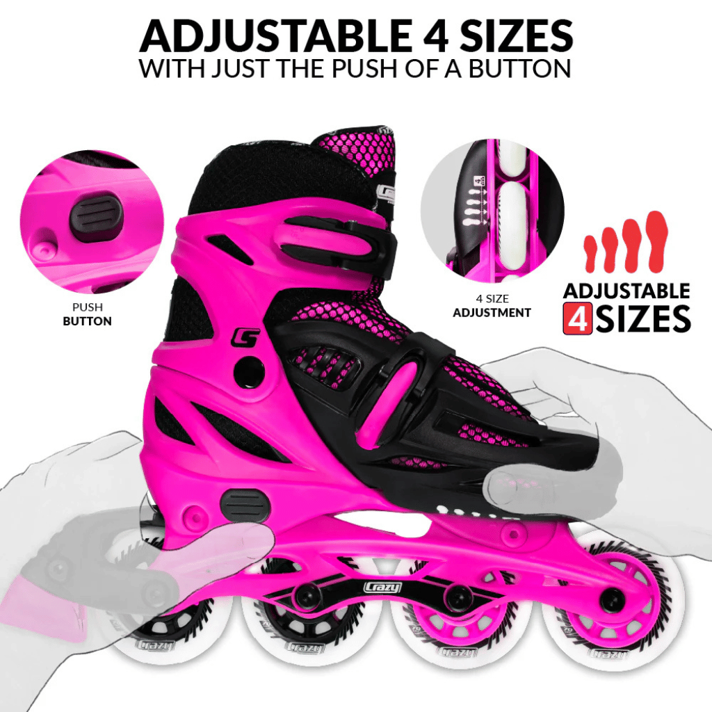 BLADE Size Adjustable Inline Skates - Crazy Skates