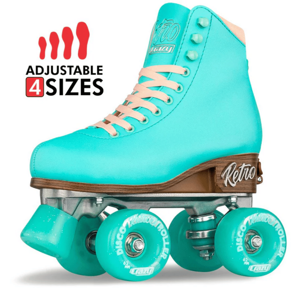 Retro Size Adjustable Rollerskates - Crazy Skates