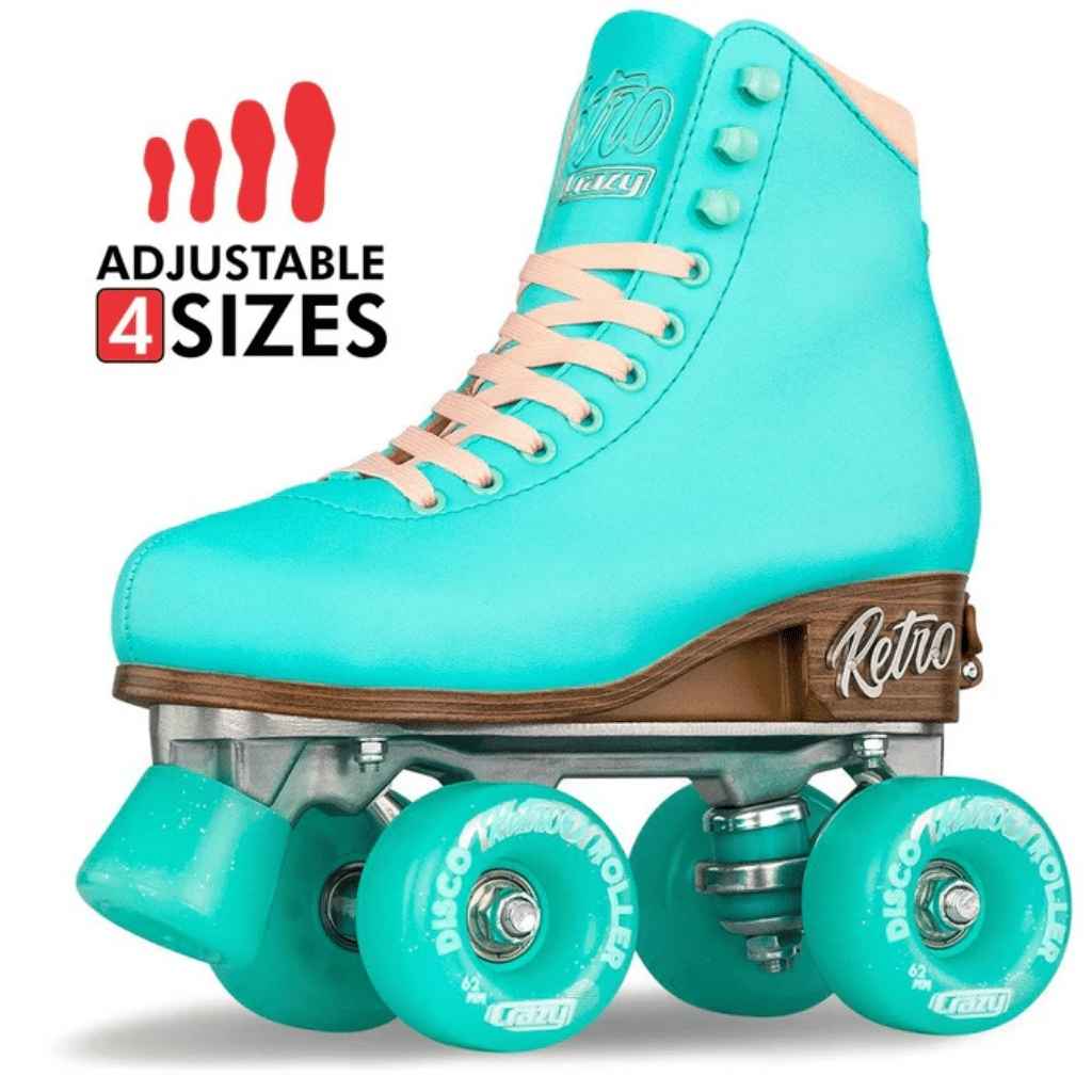 Retro Size Adjustable Rollerskates - Crazy Skates