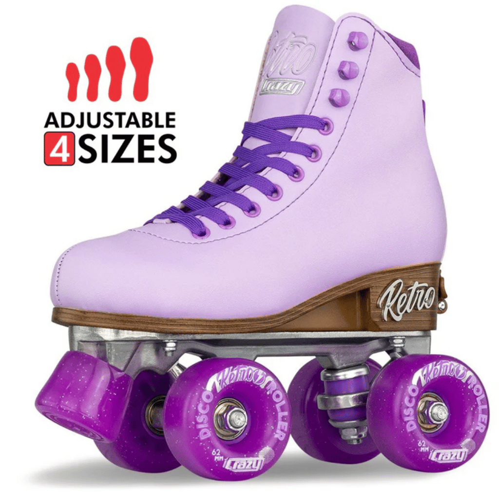 Retro Size Adjustable Rollerskates - Crazy Skates