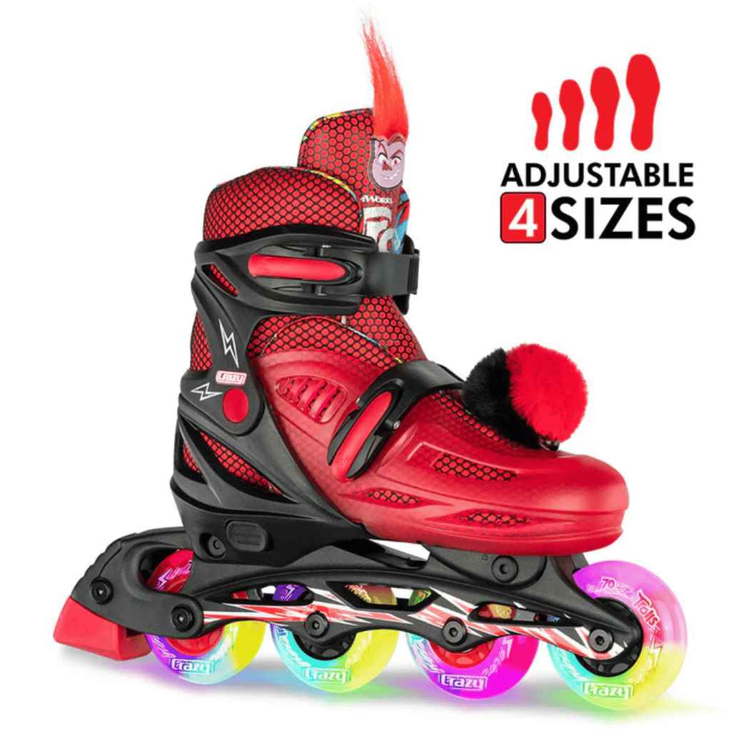 TROLLS Size Adjustable Inline Skates - Crazy Skates