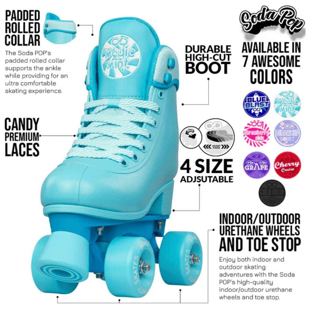 SODA POP Size Adjustable Rollerskates - Crazy Skates