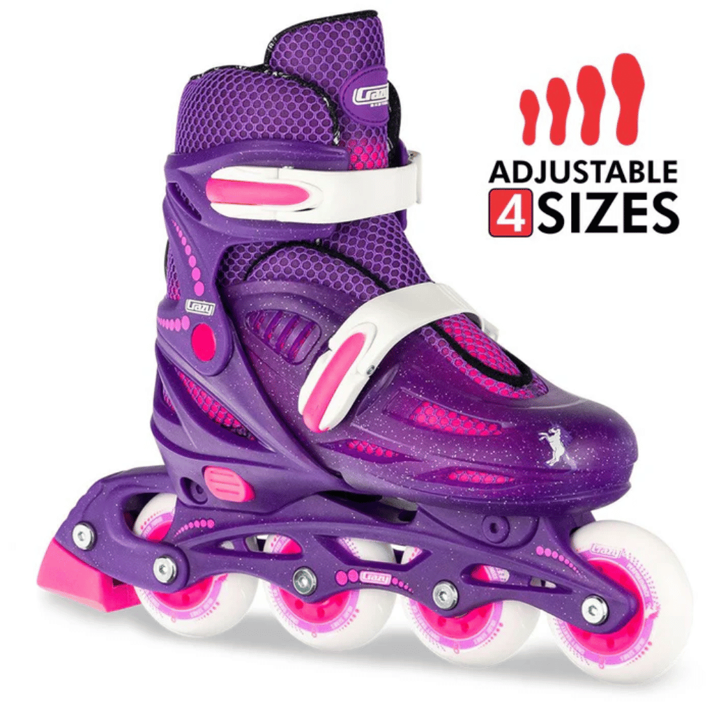 One Four Eight (148) Size Adjustable Inline Skates - Crazy Skates