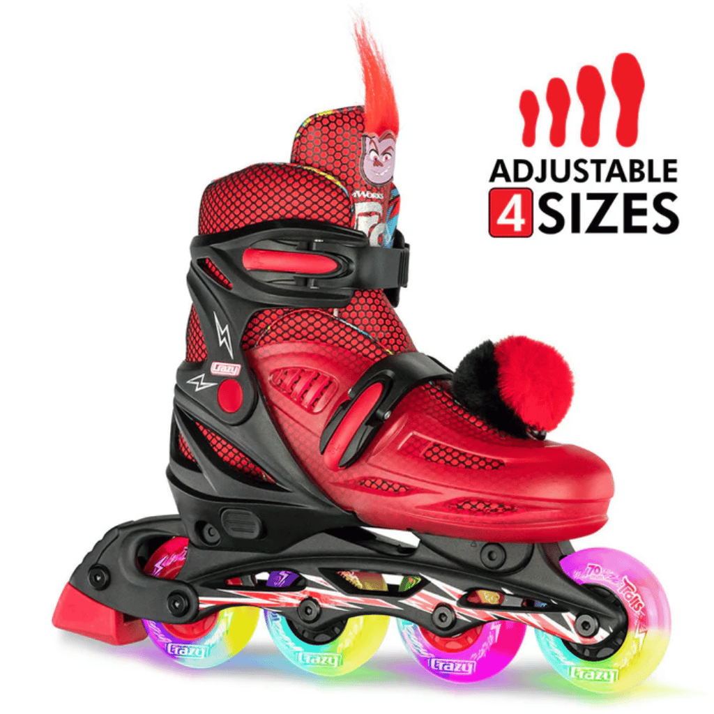 TROLLS Size Adjustable Inline Skates - Crazy Skates