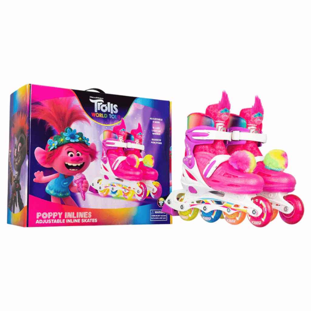 TROLLS Size Adjustable Inline Skates - Crazy Skates